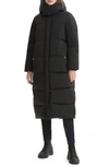 Woolrich Aurora Wind Resistant Water Repellent Down & Feather Long Parka In Black