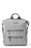 Dagne Dover Small Indi Water Resistant Diaper Backpack In Heather Grey