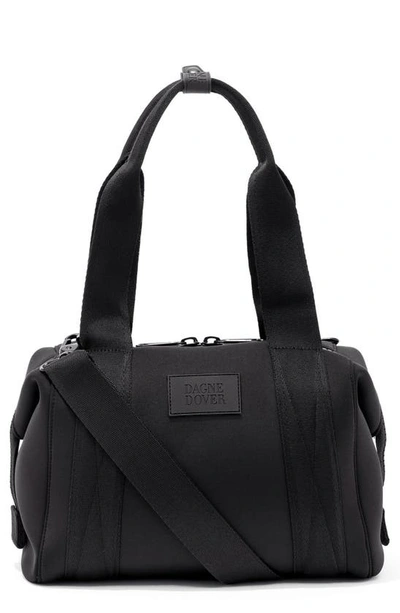 Dagne Dover Landon Small Neoprene Carryall Duffle Bag In Onyx