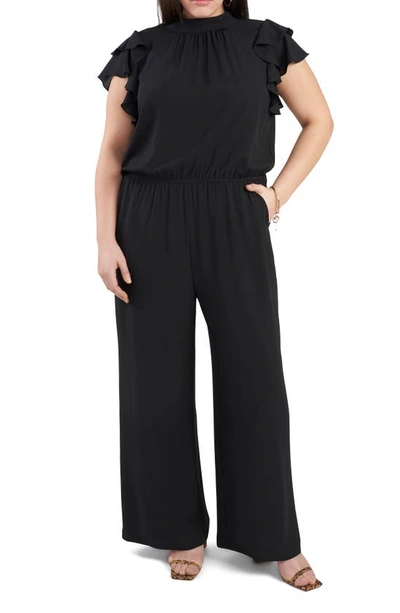 1.state Flutter Sleeve Jumpsuit In Rich Black