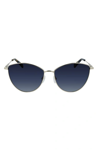Longchamp Sunglasses Spring-summer 2021 Collection In Gold/smoke Rose