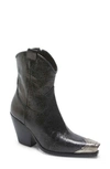 Free People Brayden Western Boot In Black Metallic