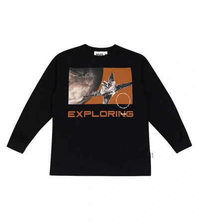 Molo Kids' Rin Printed Cotton Sweatshirt In Mars Graphic