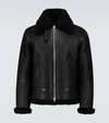 ACNE STUDIOS LEATHER AND SHEARLING AVIATOR JACKET,P00582243