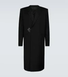GIVENCHY TEXTURED WOOL COAT WITH PADLOCK,P00606754