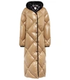 Moncler Cotonniere Quilted Down Coat In Beige