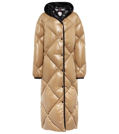 Moncler Cotonniere Quilted Down Coat In Beige