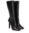 Saint Laurent 105mm Camden Leather Boots In Noir