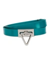Bottega Veneta Triangle Lock Leather Belt In Blaster/silver