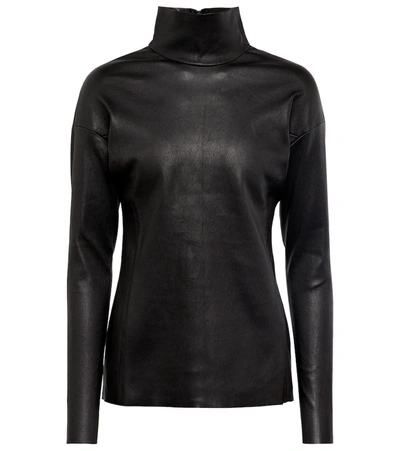Stouls Malcolm 22 High-neck Leather Top In Noir