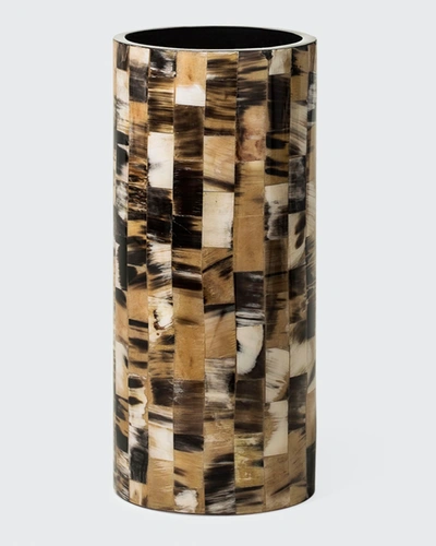 Ladorada Horn Domino 12" Cylinder Vase