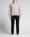 Theory Men's Tech Terry Pullover Hoodie In Dusty Orchid