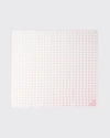 Prada Triangle Degrade Printed Silk Scarf In White/pink
