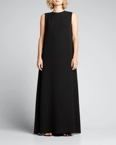 The Row Eno Cady A-line Dress In Black