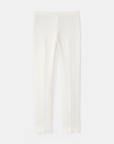 Lafayette 148 Finesse Crepe Bleecker Pant In White