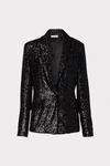 MILLY CONFETTI SEQUIN FITTED BLAZER