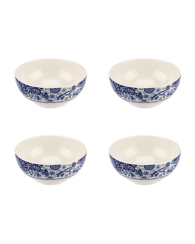 Spode Blue Italian Brocato 5.5 Bowl, Set Of 4