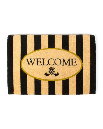 Mackenzie-childs Awning Stripe Welcome Mat