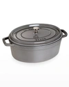 Staub 1-qt. Cast Iron Oval Cocotte In Grey