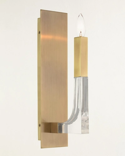 John-richard Collection Acrylic & Brass Single Light Wall Sconce