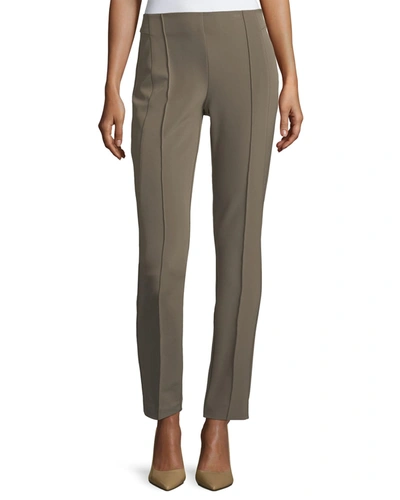 Lafayette 148 Gramercy Acclaimed-stretch Pants In Nougat