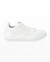 Alaïa Leather Low-top Sneakers In Blanc Casse