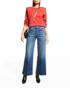 Mother The Ditcher Roller Sneak Jeans In Where Is M