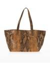 JOANNA MAXHAM RIVE GAUCHE PYTHON-PRINT SHOPPER TOTE BAG,PROD246430155