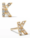 Tai White Sapphire Initial Stud Earring, Single In K