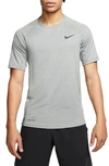 Nike Pro Dri-fit Performance T-shirt In Smoke Grey/ Black