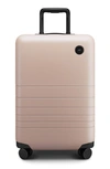 Monos 23-inch Carry-on Plus Spinner Luggage In Rose Quartz