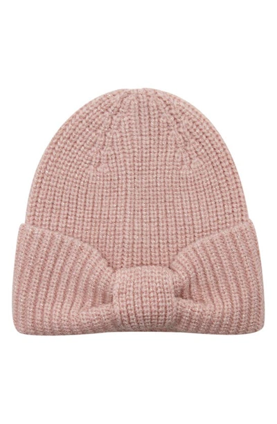 Kate Spade Metallic Bow Beanie In English Rose