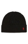 Zzdnu Polo Classic Cable Beanie Polo Ralph Lauren In Black