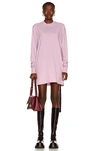 Rick Owens Drkshdw Cut Out Detail Sweatshirt In Dirty Pink