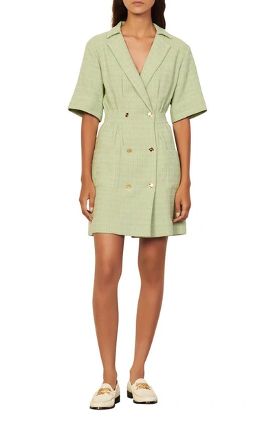 sandro almond green dress SANDRO DAY DREAM MAXI DRESS IN VISCOSE-KNIT MAXI DRESS