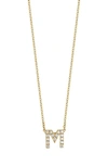Bony Levy 18k Gold Pavé Diamond Initial Pendant Necklace In Yellow Gold - M