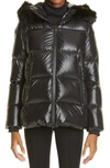 MONCLER LAICHE QUILTED HOODED 750 FILL POWER DOWN JACKET WITH REMOVABLE FAUX FUR TRIM,G20931A0011768950