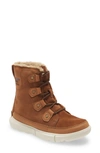 Sorel Explorer Ii Joan Waterproof Faux Fur Lined Boot In Velvet Tan, Fawn