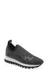 Dkny Azer Sneaker In Silver/ Black