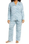 Nordstrom Lingerie Moonlight Pajamas In Blue Drizzle Wave Nouveau