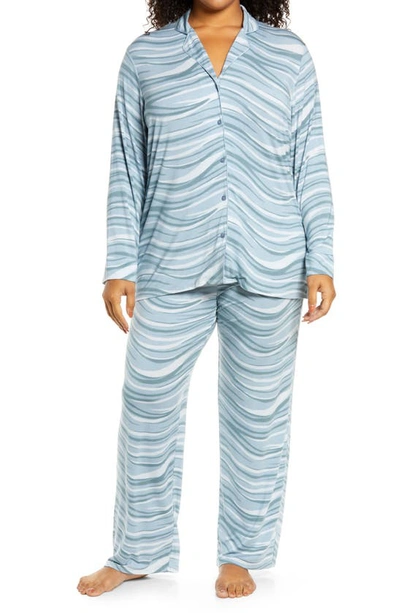 Nordstrom Lingerie Moonlight Pajamas In Blue Drizzle Wave Nouveau