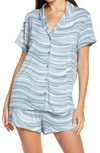 Nordstrom Lingerie Moonlight Short Pajamas In Blue Drizzle Wave Nouveau