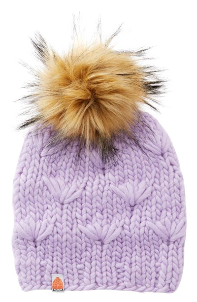 Sht That I Knit The Motley Merino Wool Beanie In Lavender