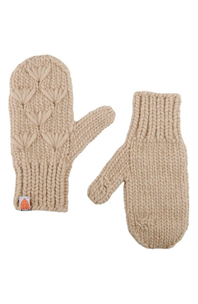 Sht That I Knit The Motley Merino Wool Mittens In Camel