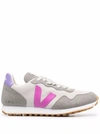 Veja Alveo Multicolor Vegan Leather And Mesh Sneakers In Grey
