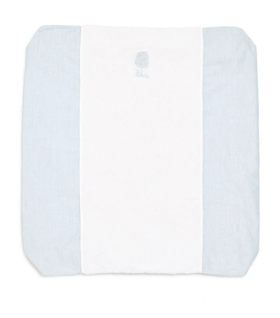 Theophile Patachou Cotton Changing Mat Cover In Blue