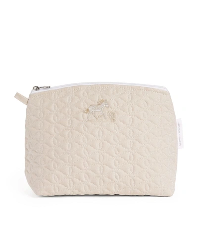 Theophile Patachou Tp Quilted Toiletry Bag In Beige