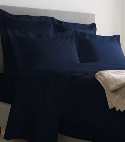 Harrods Of London Cadogan Super King Fitted Sheet (180cm X 200cm) In Navy