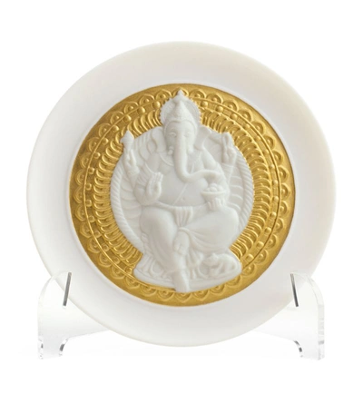 Lladrò Lord Ganesha Display Plate In Multi