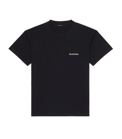 Balenciaga Logo T-shirt In Black